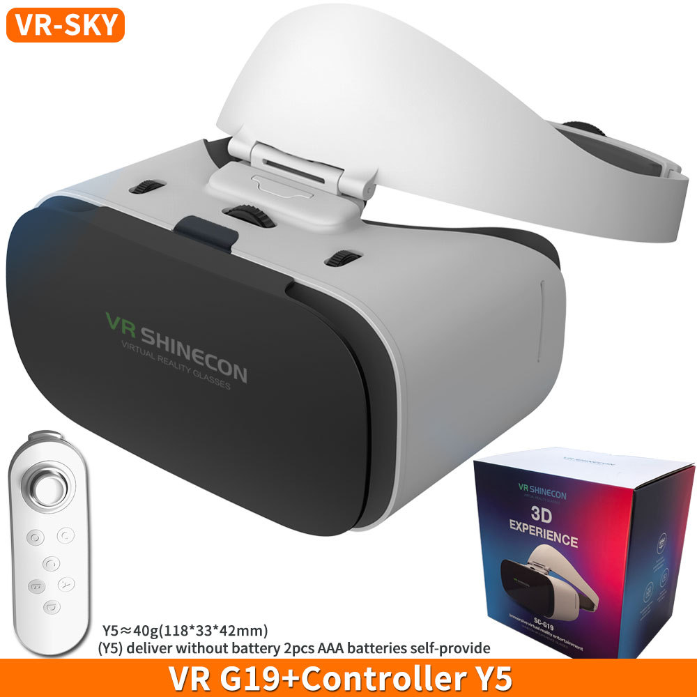 Virtual reality 3d vr-bril shinecon  g19 vr- bril google cardboard-headset virtuele bril voor ios android-smartphone: Geel