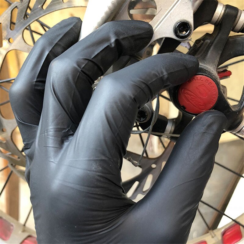 100 pièces/boîte gants de tatouage en Nitrile noir jetables réparation industrielle gants résistants à l'huile gants de manucure de coiffure durables