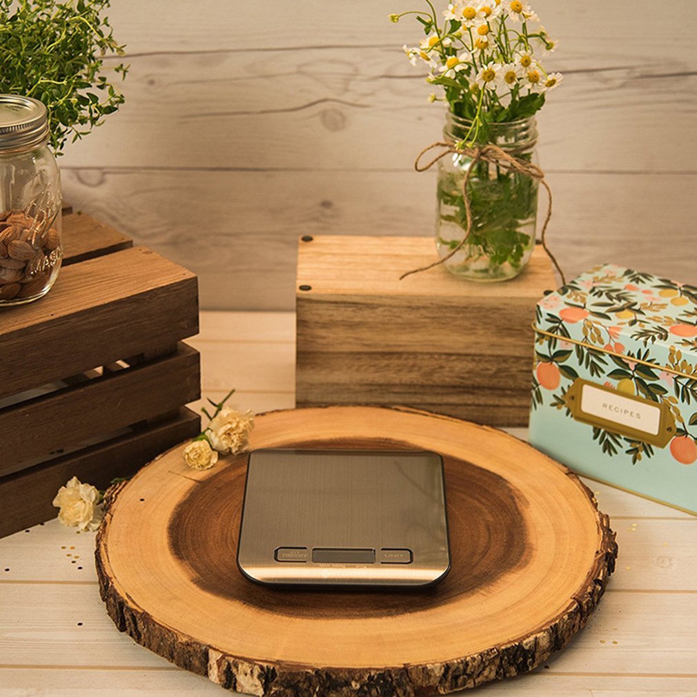 Flat Kitchen Food Stainless Steel Food Scale Kitchen Household Scale Electronic Scale Gram Weight Scale