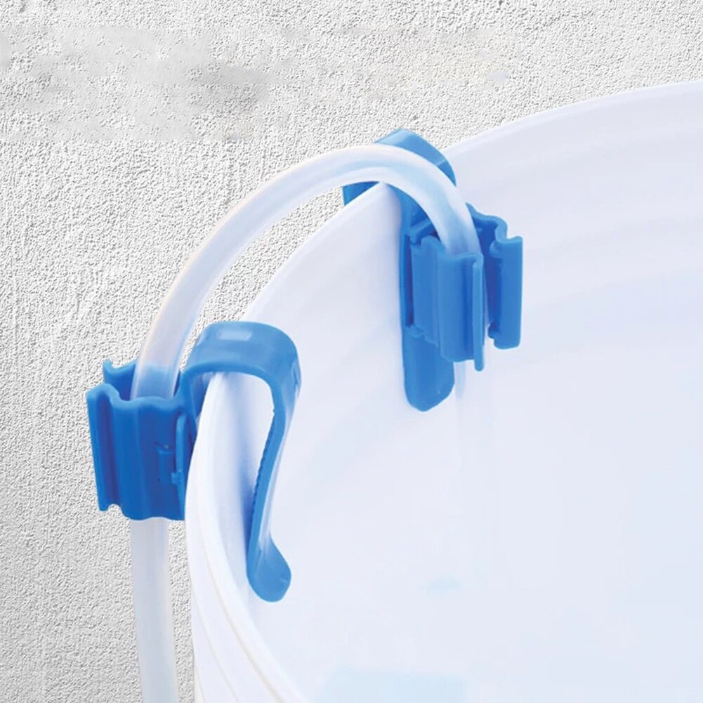 Hose Holder Plastic Adjustable Fish Tank Aquarium Filtration Bucket Mounting Clip For 8-16mm Water Pipe(1PC,Blue)