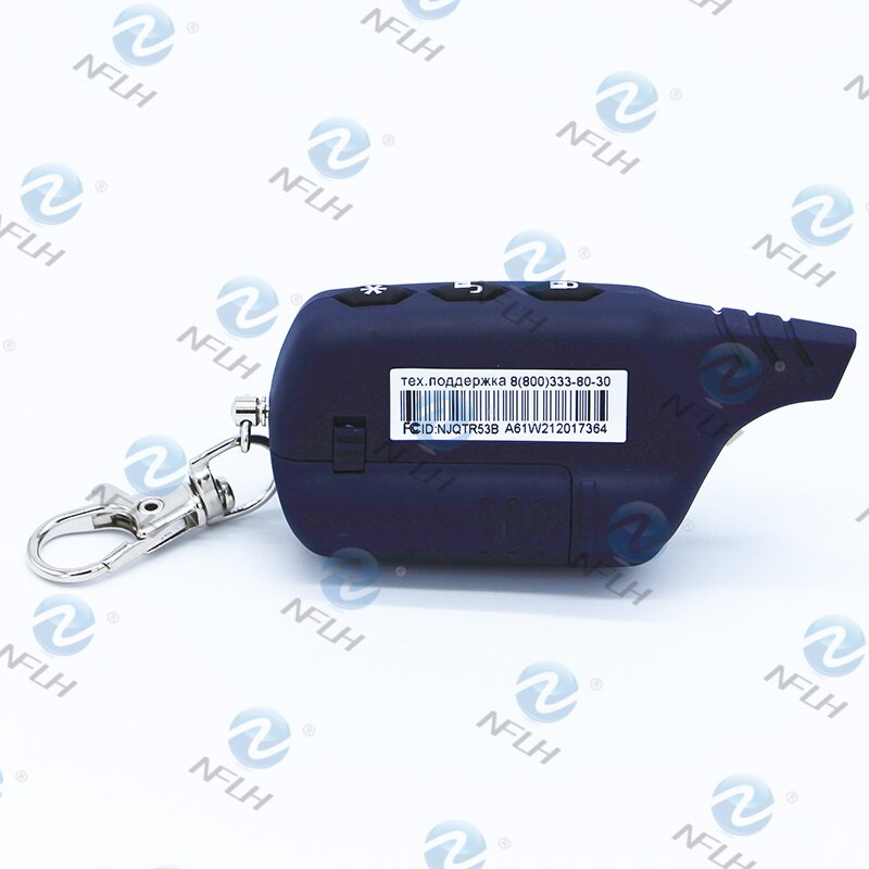 A61 LCD Remote Control Key Chain Fob for Russian Anti-Theft A61 Keychain Car Alarm System