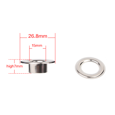Topp flat malje 100 sett colthes tilbehør fabrikk direkte salgsstøtte 12mm-21.3mm: 15 x 26.8 x 7