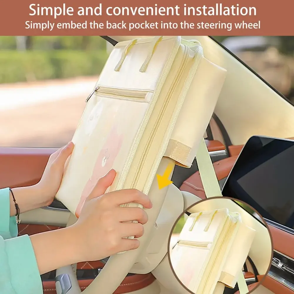 Tragbare Auto Laptop Schreibtisch Halterung Ständer essen Arbeit Auto Lenkrad Esstisch Halterung Auto Multifunktionale Lagerung Hängen Tasche