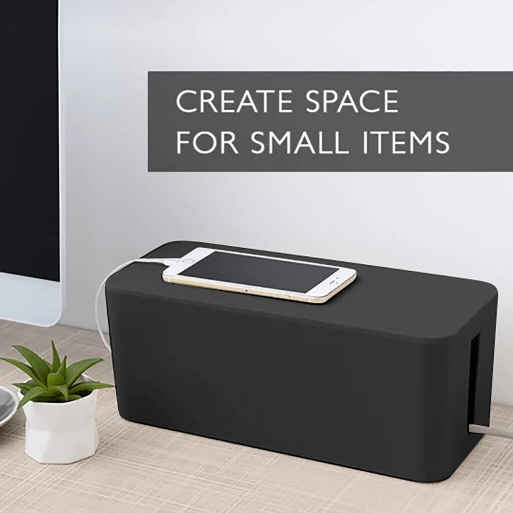 Wireless Wifi Router Box Wood-Plastic Wall Plastic Cable Storage Box Case Power Strip Wire Management Socket Tidy Organizer Plug
