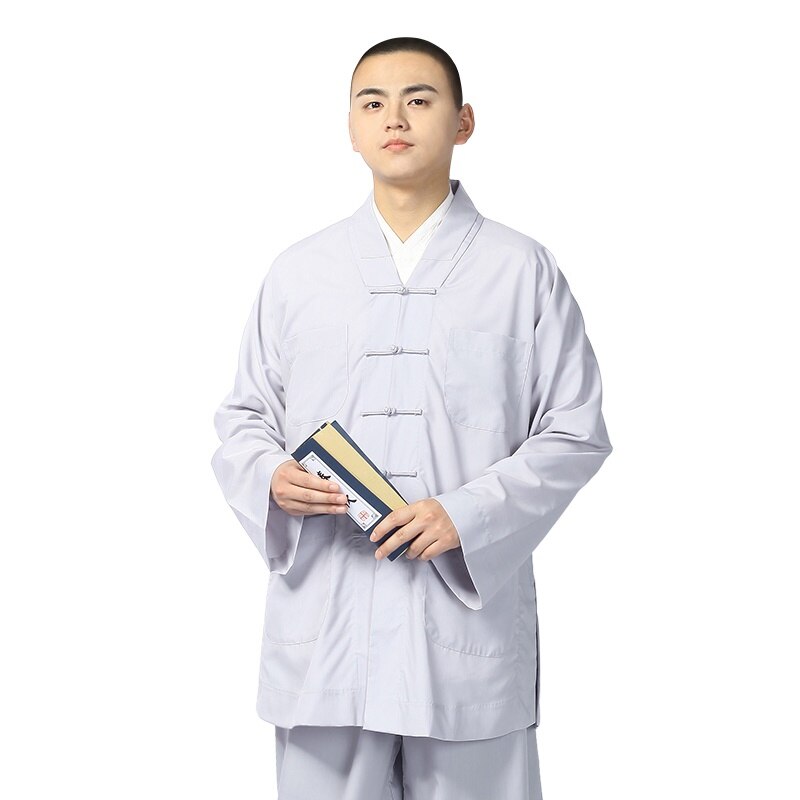 Buddhist monk robes clothing costume male shaolin monk meditation clothes mala shaolin monk robes clothing TA525: 2 / S
