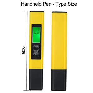 TDS Meter, 2 Pack Digital Water Tester, Water Tester, Temperature &amp; EC Meter 4 in 1, 0-9999ppm, ppm Meter for Drinking: 1 pack of yellow