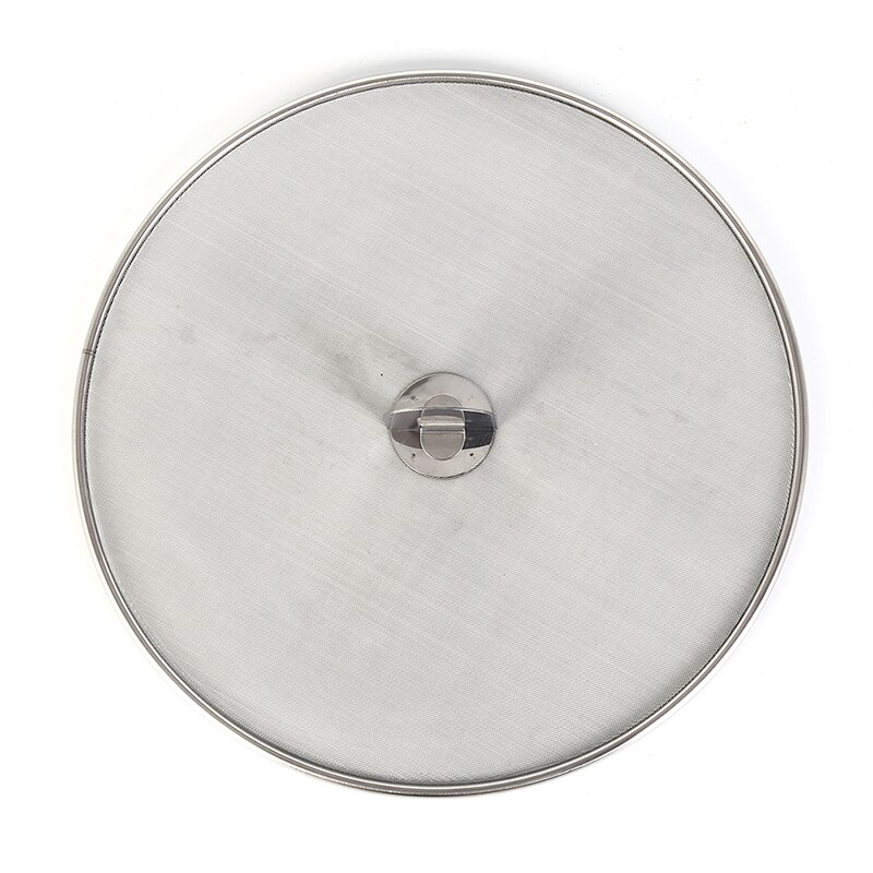 1PC Stainless Steel Oil Proofing Pan Cover Spill Proof Frying Splatter Screen Lid