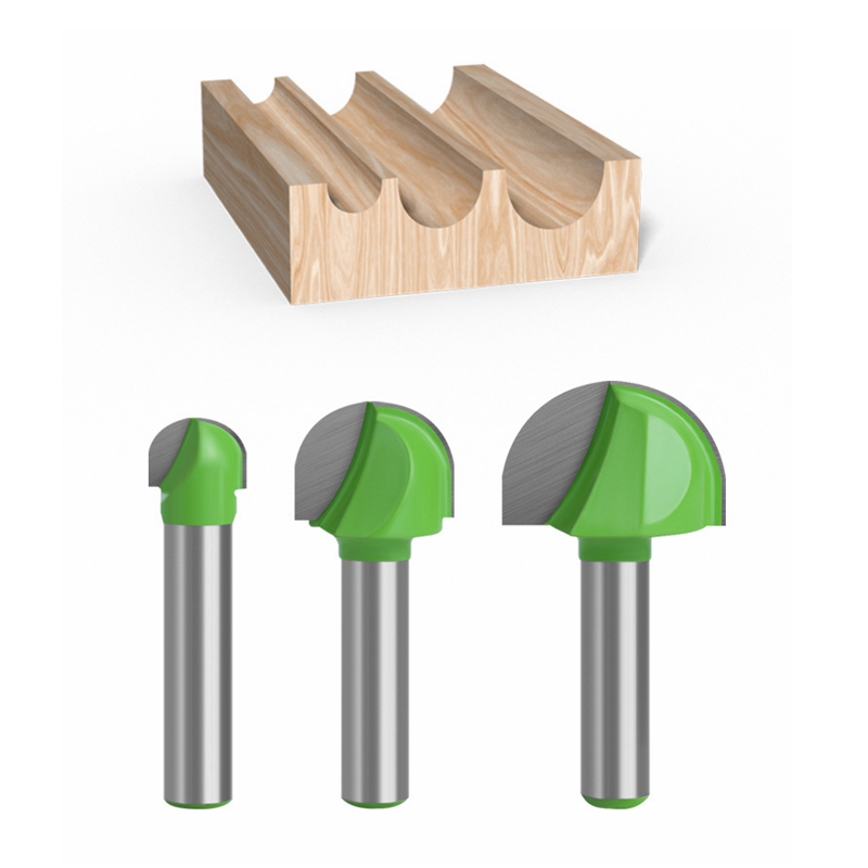 8mm Shank Ball Nose End Mill Round Nose Cove CNC Milling Cutter Bit Radius Core Box Solid Carbide Router Bit Woodworking Tools