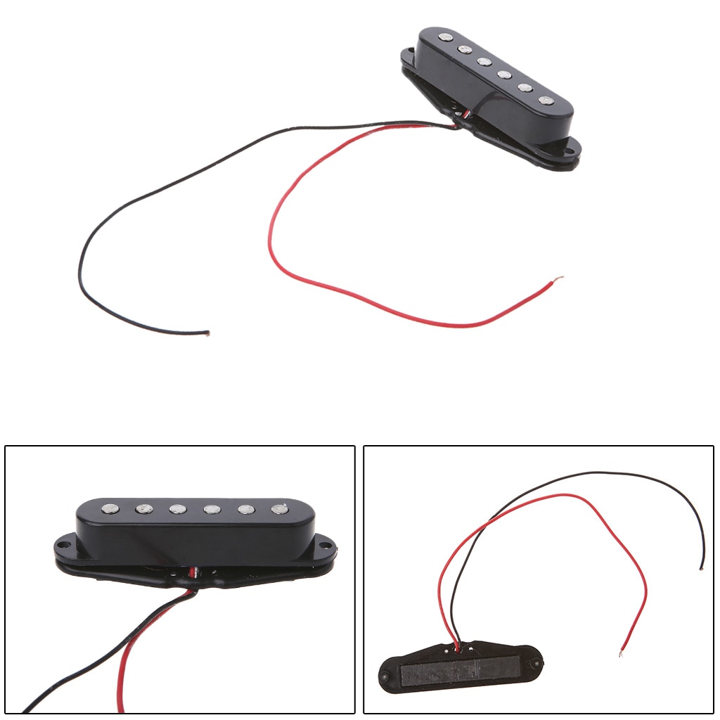 Black 1Set/3Pcs Alnico 5 V Single Coil Pickup SSS for Strat Style Guitar #20/12