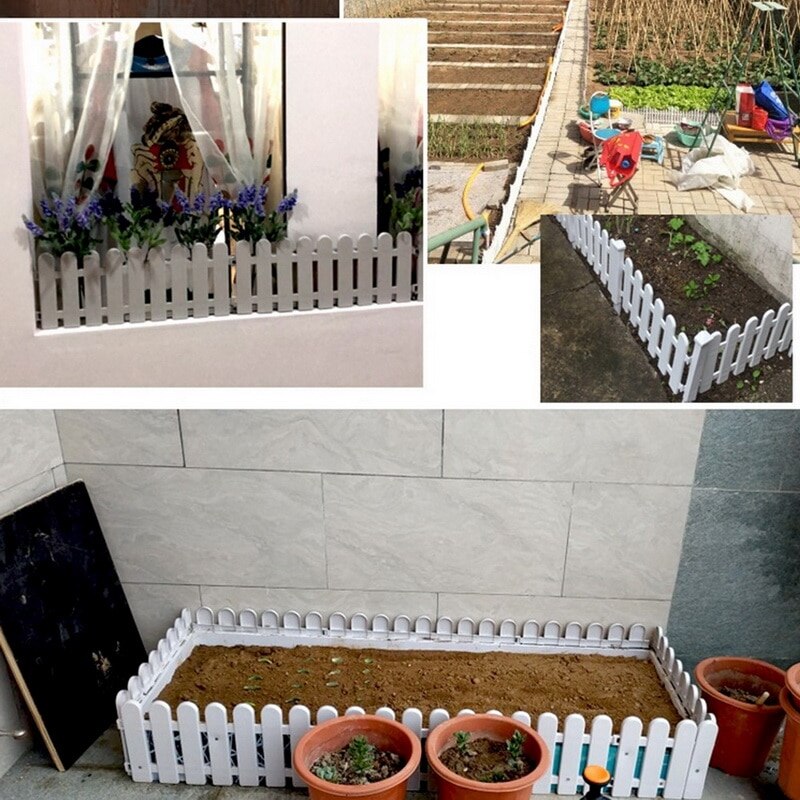 Mini Round Fence Garden Plastic Fence Indoor Outdoor Lawn Patio DIY Fence