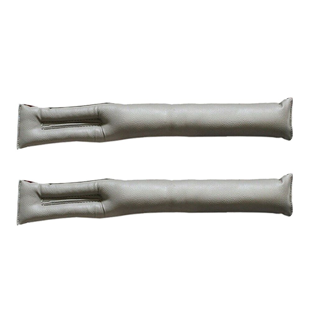 2PCS Leak-Proof Limitador de Lacuna Assento de Carro Assento de Carro Almofada de Enchimento Anti-Gotejamento Defletor Fender Vazamento- tira à prova de Fenda: Cinza