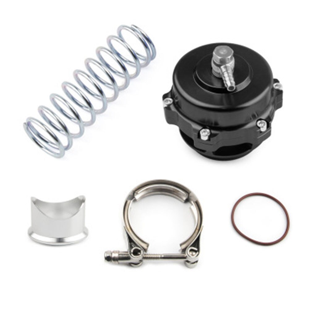 Hoge Tial Stijl 50 Mm Blow Off Valve Cnc Bov Met V-Band Flens Kit Auto Gemodificeerde turbine Overdrukventiel: Black