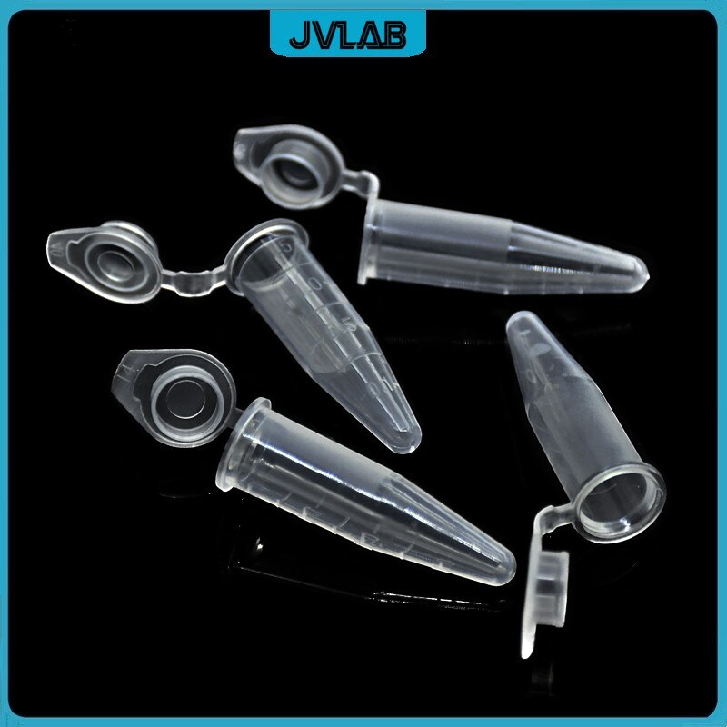 Microtubes Centrifuge Tube 1.5ml Lab Centrifugal PCR Tube Transparent EP Tube With Flat Cover Clear Scale Bottom Tip 500/PK