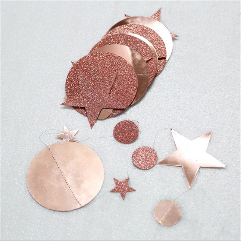 4m funkelnde sternengirlanden, hängende sternenornamente, weihnachtsdekorationen für zuhause, weihnachtsbaumanhänger, 2022 navidad Noel: rose