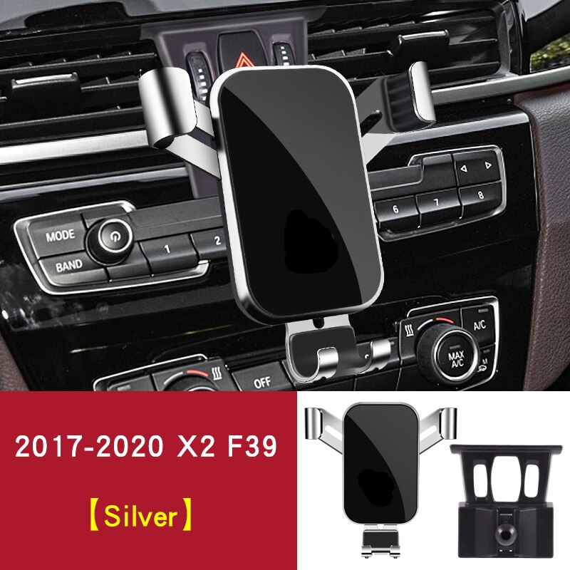 Support de navigation de téléphone pour voiture bmw x2 f39, accessoires pour sortie d'air, , , ,: Silver