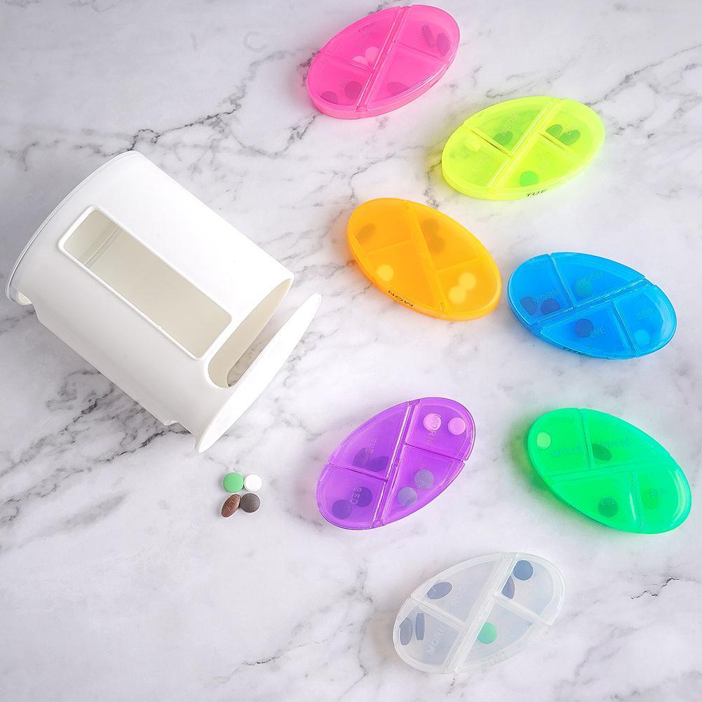 7 Days Pill Case Case Weekly 28 Grid Medicine Capsules Care For Adult Tablet Organizer Elderly Box Splitters Healthy St D7R9