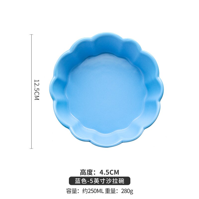 Ceramic Salad Bowl Net Red Cheese Baked Rice Baking Baking Bowl Fruit Dessert Home: Dark Khaki