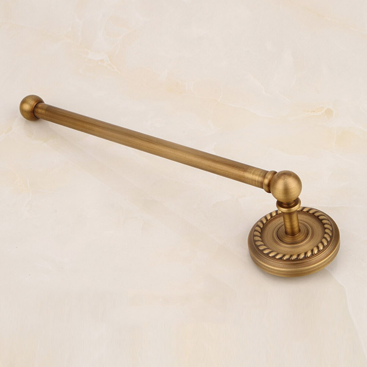 Kobber håndklestativ veggmontert enkeltstang håndkle bar håndkleholder henger husholdningsartikler til dårlig hjemmehotell