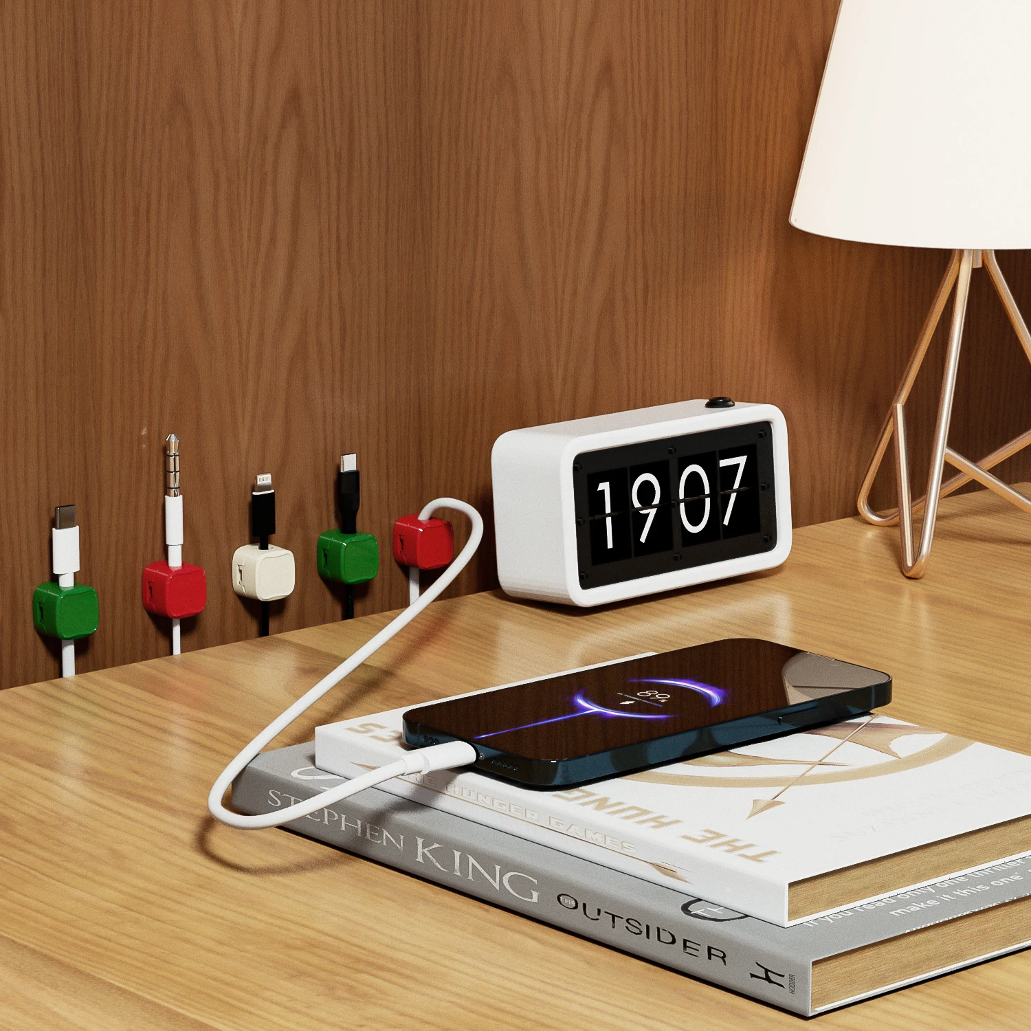 Organisateur de câbles, boîte de prise magnétique, enrouleur de câble en Silicone, Clips de gestion de câbles flexibles pour souris, écouteurs, câble de données de téléphone 6 pièces