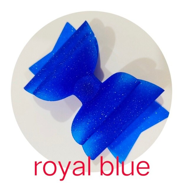 3,5 zoll Wasserdicht Prinzessin Griffe Gelee BöGen Haar BöGen Haarnadeln tanzen Party Bogen Haar Clip matt Strukturierte funkeln BöGen: Blau