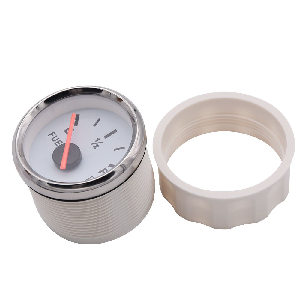 Fuel Level Gauge + Fuel Level Sensor 0-190ohm Gauges Oil Liquid Tank Indicator With Red Backlight Stainless Steel Fit Boat Car