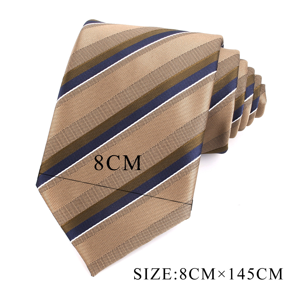 Striped Ties For Men Women Brown Neck Tie For Groom Classic Men's Tie Wedding Necktie For Groom Christmas Gravatas