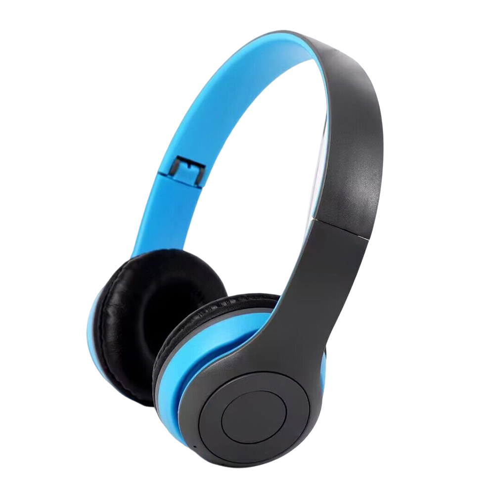 P47 Draadloze over-ear headset Ruisonderdrukkende Bluetooth-compatibele 5.0 Game Headset-kaart Mp3-speler Ingebouwde microfoon voor smartphone: Blauw
