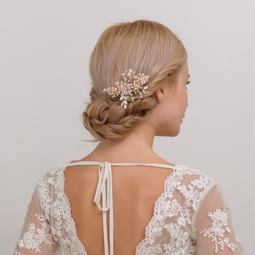 TOPQUEEN HP44 wedding hair comb hair accessories bridal hair comb crystals bridal hair comb for wedding