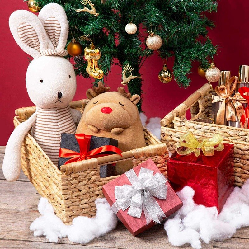 Rieten Manden Voor Organiseren Badkamer, Hyacint Met Houten Handvat