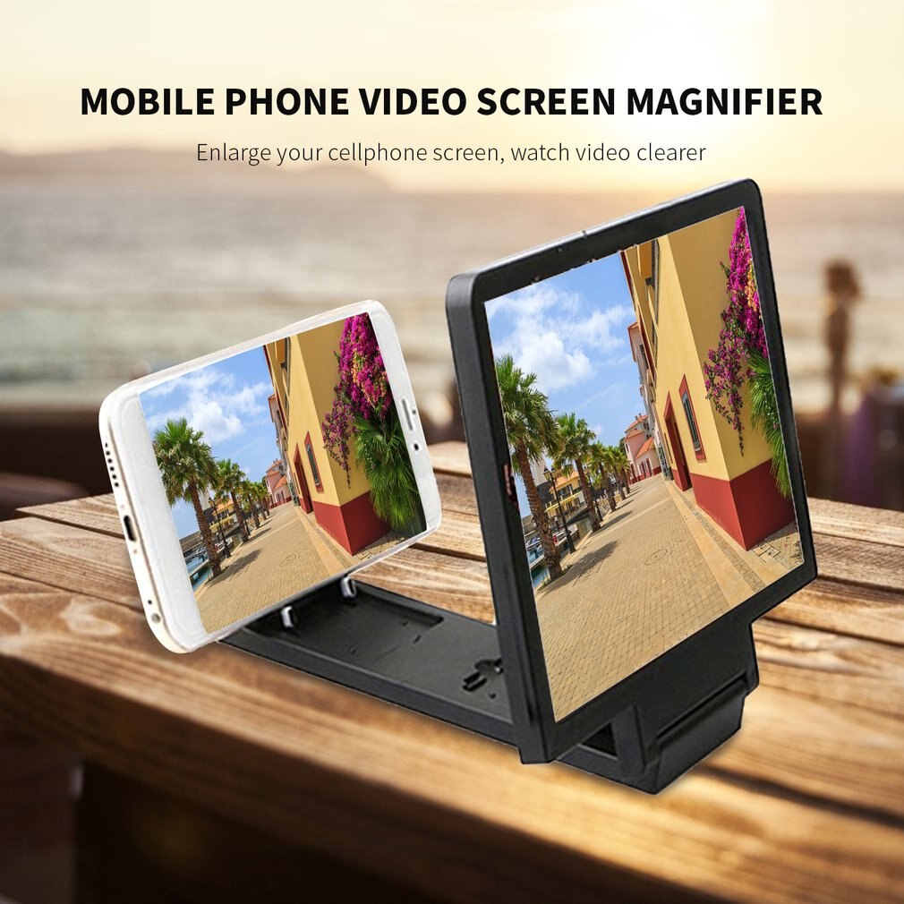 Mobile Phone Screen Magnifier Eyes Protection Display 3D Video Screen Amplifier Folding Enlarged Expander Stand LESHP