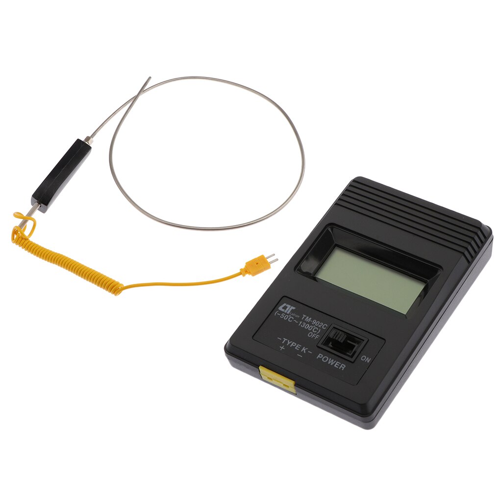 Digitale Thermometer + K-Type Thermokoppel Temperatuur Sonde, Roestvrij Stalen Sonde In Temperatuurbereik 0-1300 5x1000mm
