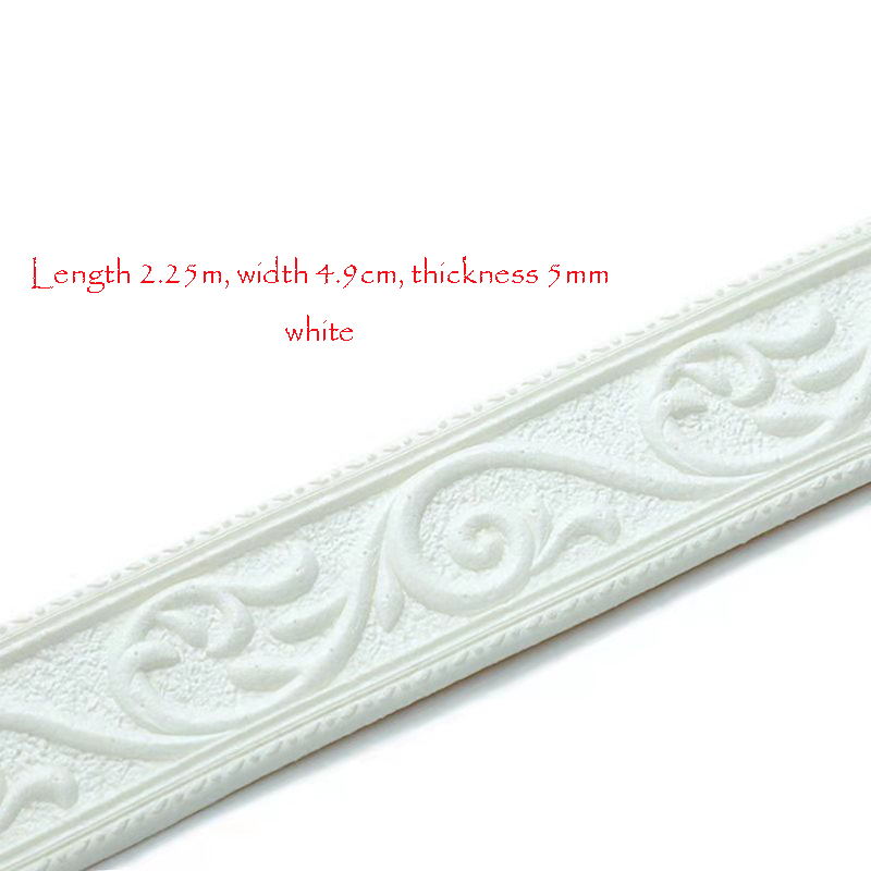 3D Solid Wall Edge Strip Sticker Self-Adhesive Skirting Board Corner Waist Line Sticker Wall Decoration Line Skirting Line Frame: A001