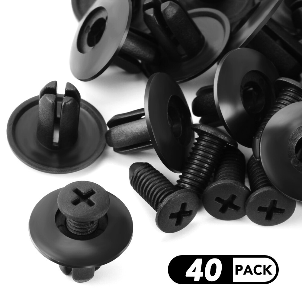 Universal 8mm bilklips autofester for kia rio ford focus hyundai  ix35 solaris mitsubishi asx outlander pajero: 40 stk