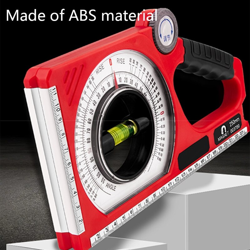 Multifunction Magnetic Angle Meter 0-130 Degree Slope Meter Gradient Level Bubble Gauge Measuring Instrument Hand Tools