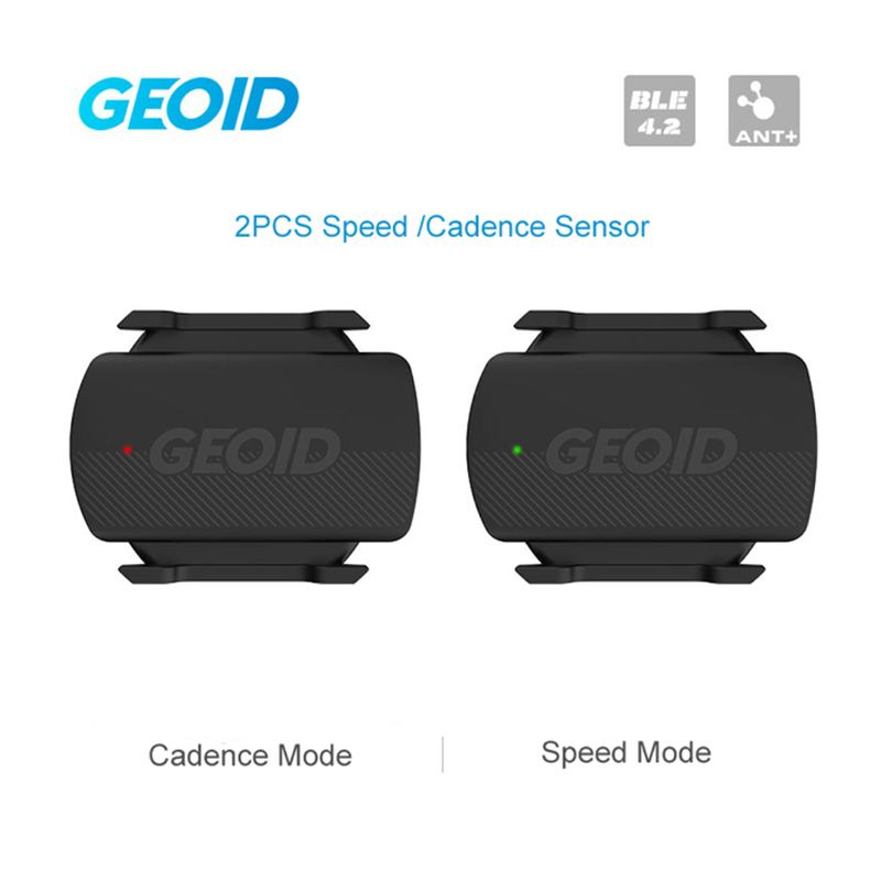 Geoid CS600 Sensor de cadência de velocidade ou HS500 Monitor de frequência cardíaca Bicicleta Computador Velocímetro ANT + Bluetooth Sensor de modelo duplo: Vermelho