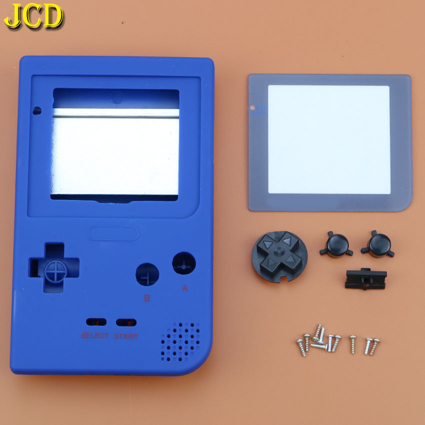 JCD 1PCS Plastic Full Case Cover Housing Shell Replacement for Gameboy Pocket Game Console for GBP Shell Case W/ Buttons Kit