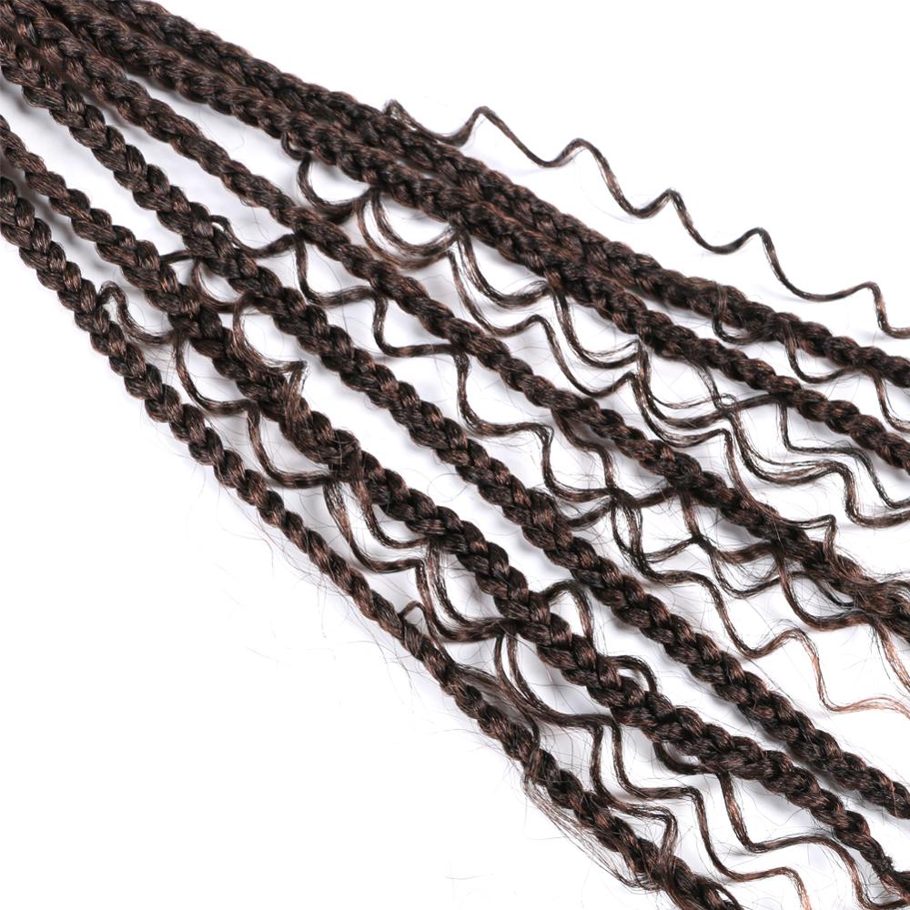 Messy Box Braids Hair Extension Long Length 22inch 24strands Ombre Braids Hair Crochet
