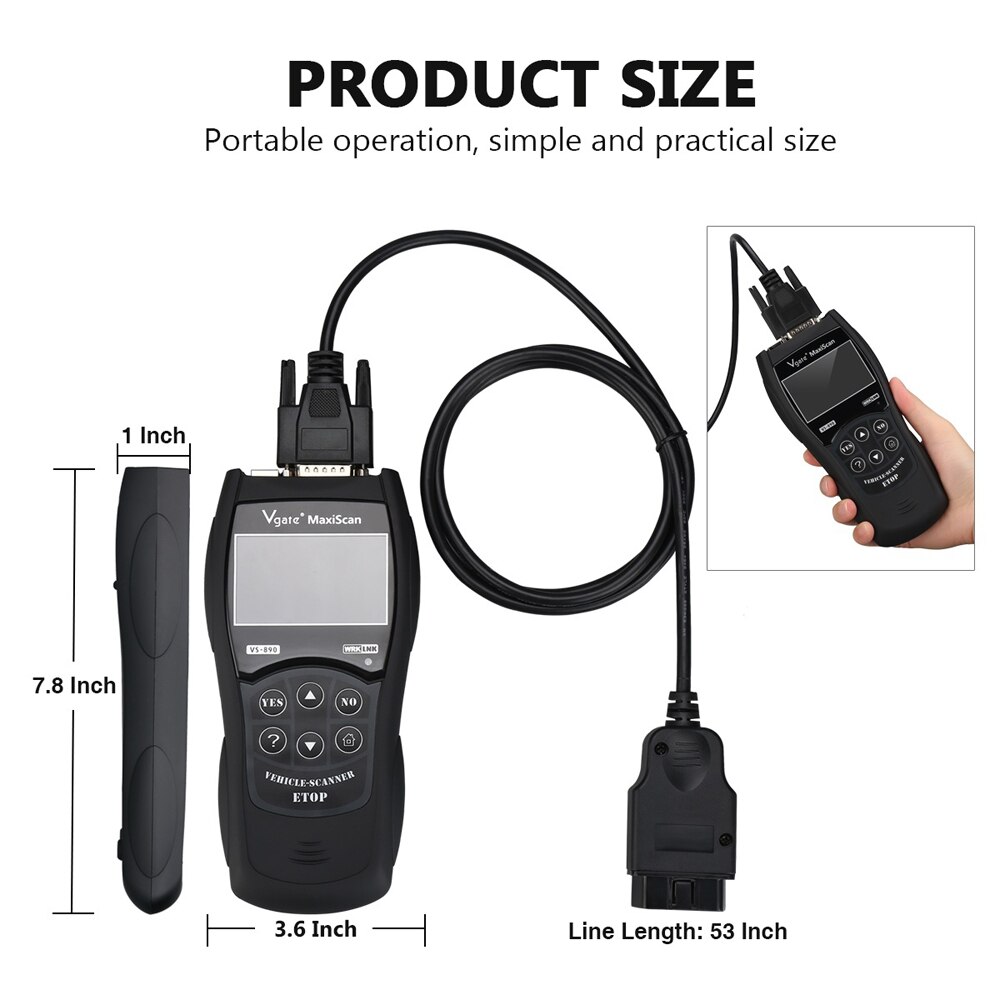 Car Fault Reader Code Auto Scanner Vehicle Diagnostic Tool On Board Diagnostics II CAN Reset Tool Diagnostic Instrument