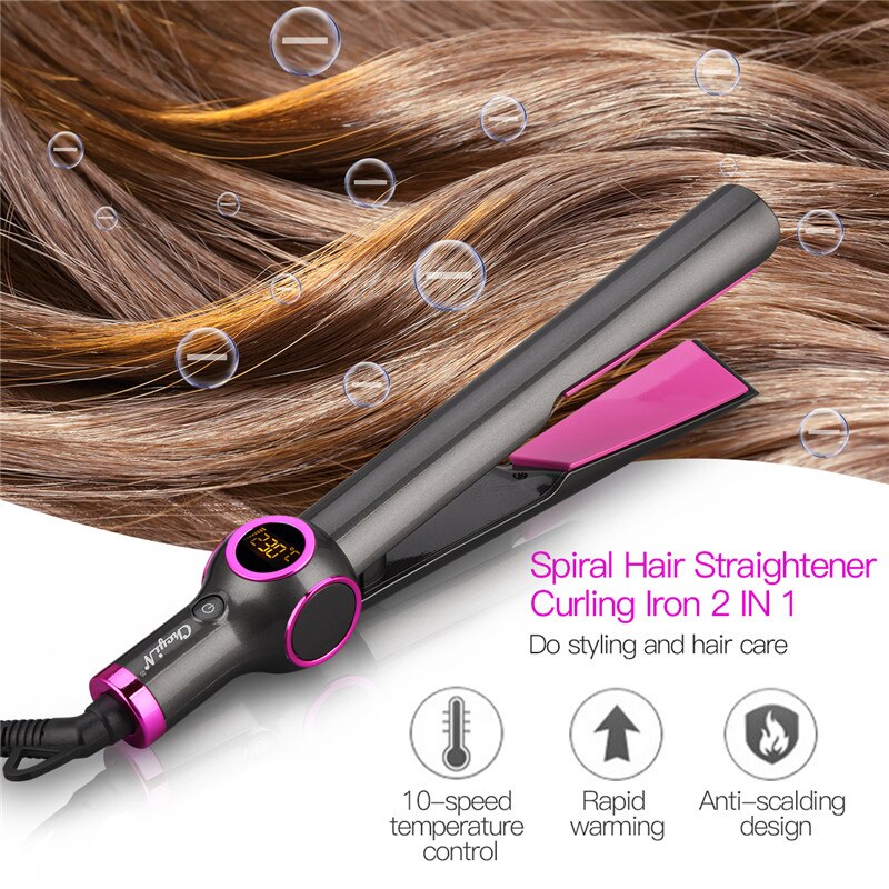 Mini Curly Hair Stick Portable Straight Roll Dual-use Hair Straightener Plywood Steam Styler Hair Straightener Styling Hair Tool