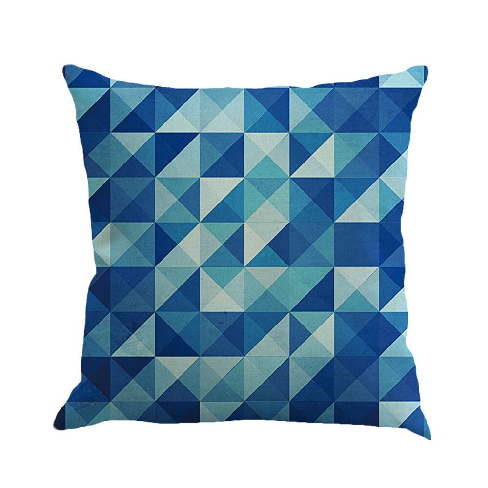 Geometry Painting Linen Pillow Case Cute Throw Pilow Cover 45*45cm Taie d'oreiller: B