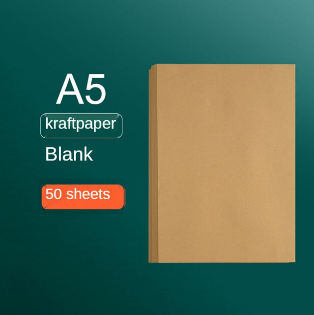 50 Vellen A4/B5/A5 Vintage Kraft Papier Schrijven Brief Briefpapier Romantische Note Craft Papier Schilderen Verpakking papier: C