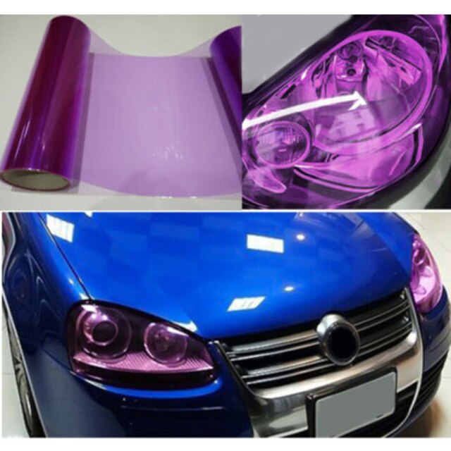 1 Roll Mistlamp Sticker Protector Achterlicht Auto Film Koplamp Vinyl: Purple