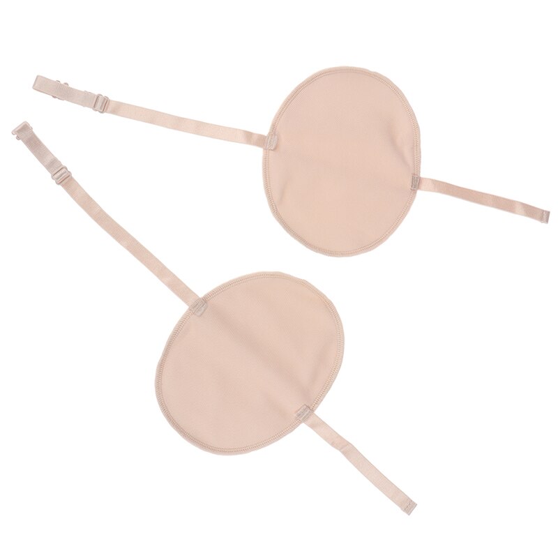 1 paire réutilisable lavable aisselles sueur bouclier Pad lavable aisselles sueur absorbant gardes bandoulière couleur de la peau