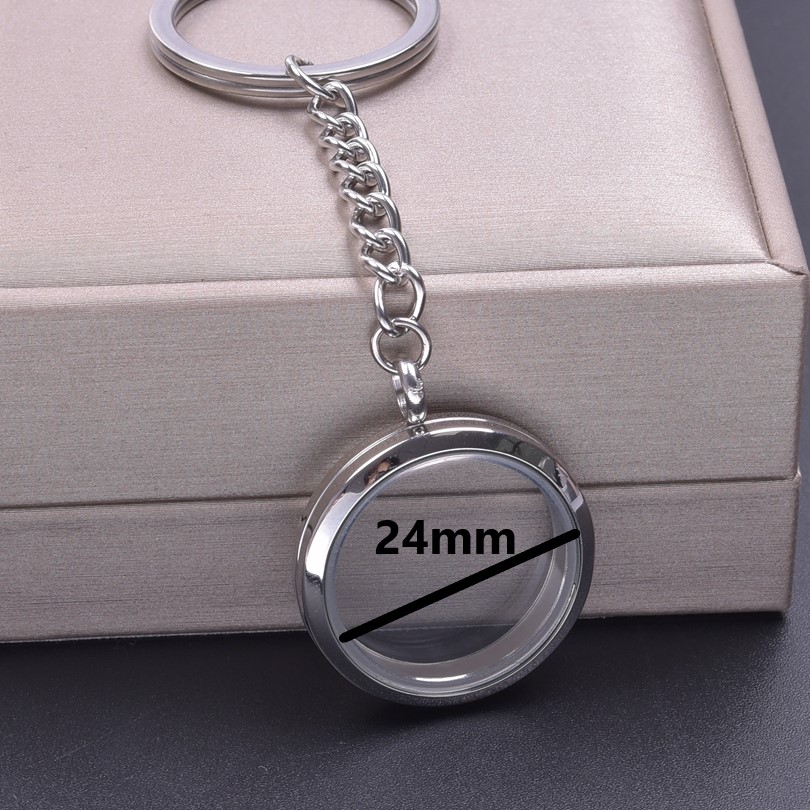 5 teile/los 10-40mm Edelstahl Männer Glas Bild Reliquien Medaillon Anhänger Schlüssel bund DIY Frauen Erinnerung Medaillon Schlüssel Ring Schmuck: Schwarz