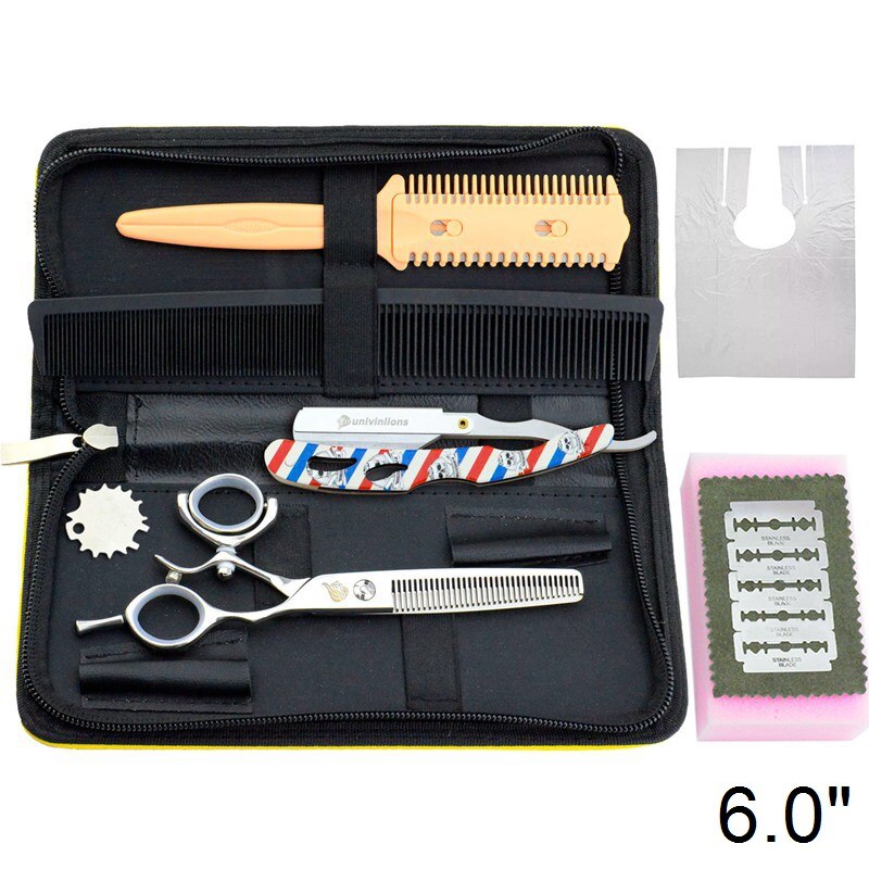 5.5/6.0" swivel hair scissors hairdressing scissors swivel thumb hair cutting shears rotary rotating thumb shears: S001-6.0Thinning