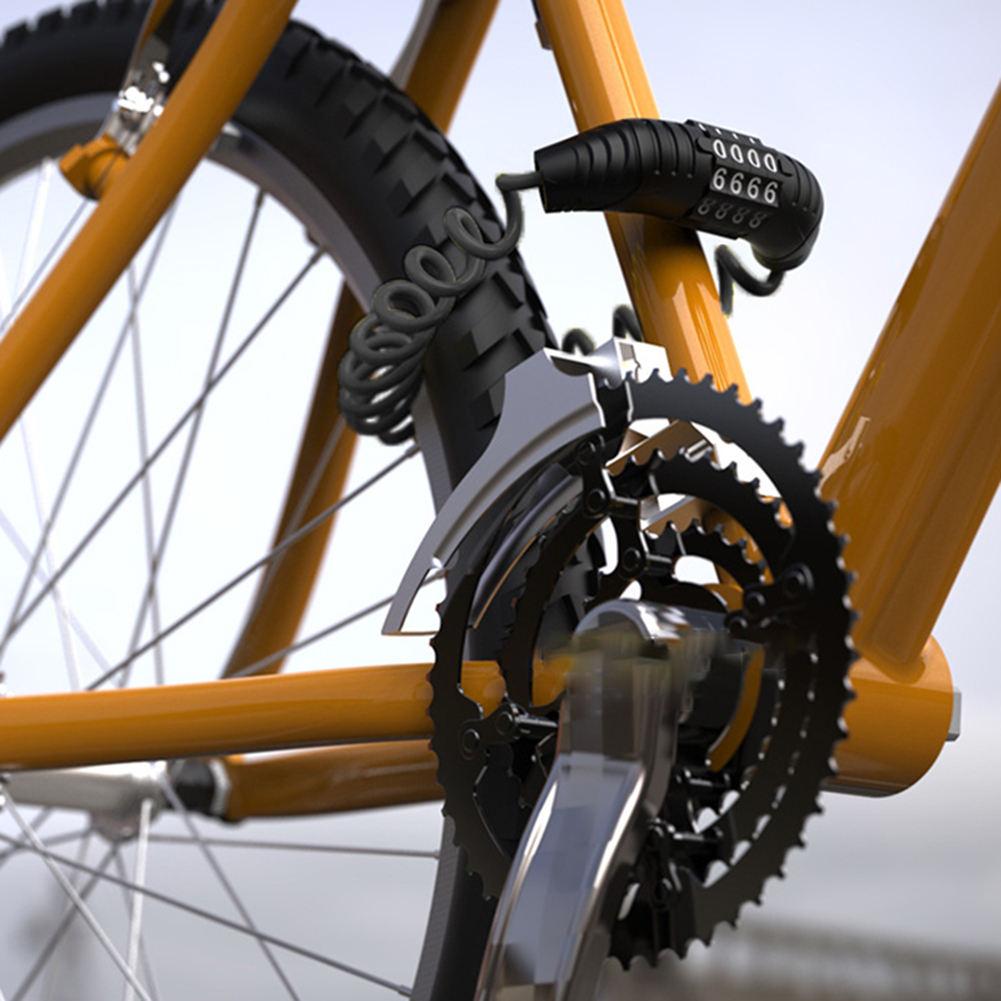 Duurzaam Fietshelm Slot 4 Digit Draagbare Lente Anti-Diefstal Fiets Codeslot Wachtwoord Combinatie Motorcycle Security Lock