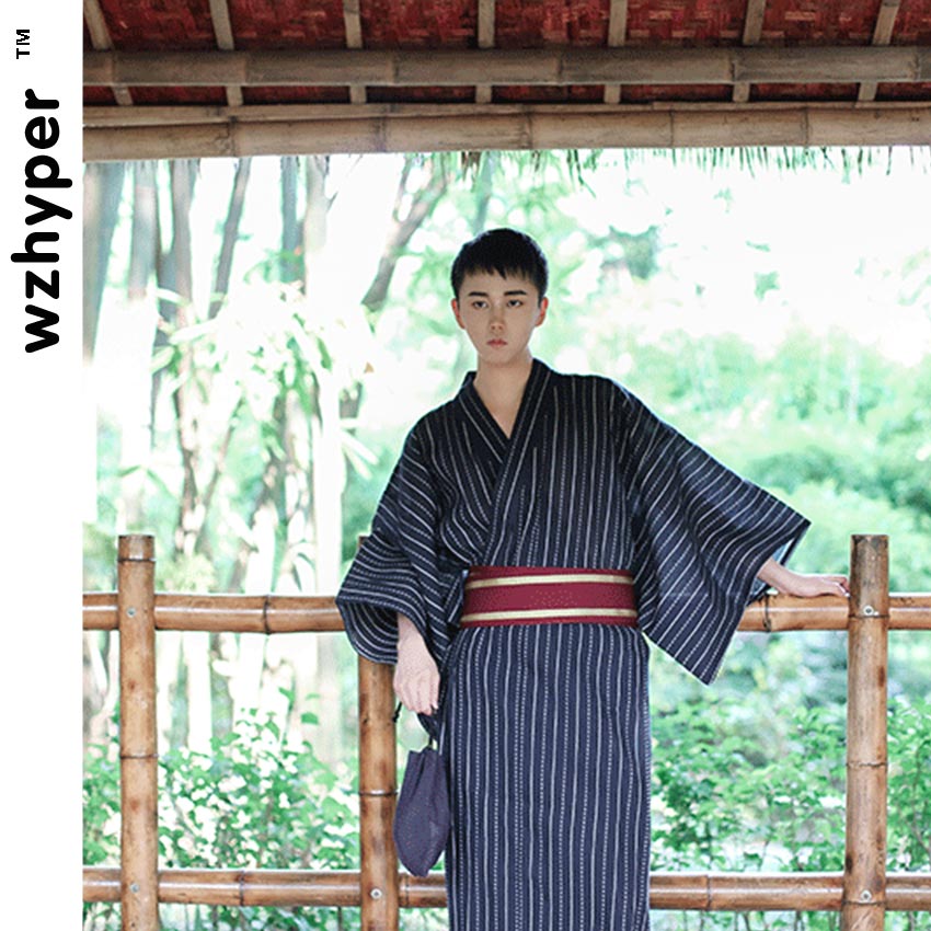 Samurai Traditionellen Japanischen Kimono Kleidung für Männer Stickerei Langarm Bühne Leistung retro Asiatischen Mantel Alte Kostüm
