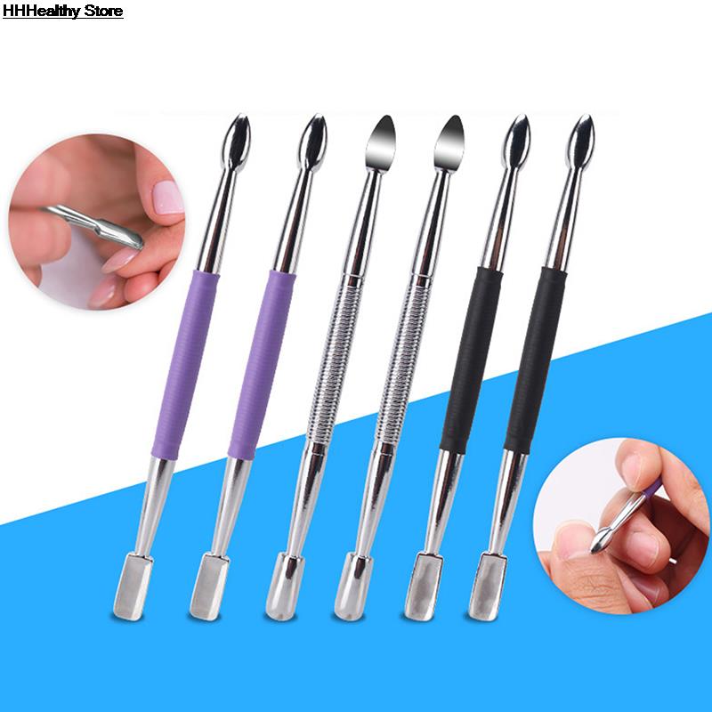 1pc Stainless Steel Nail Pusher Cuticle Pusher Nail Art Pedicure Manicure Tools Nail File Dead Skin Push Cuticle Remover