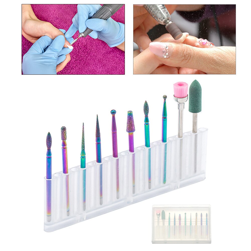 10Pcs Elektrische Nail Sander Pedicure Manicure Kit Manicure Gereedschap Praktische Nail Slijpen Hoofd Voor Dode Huid Remover Hoofd
