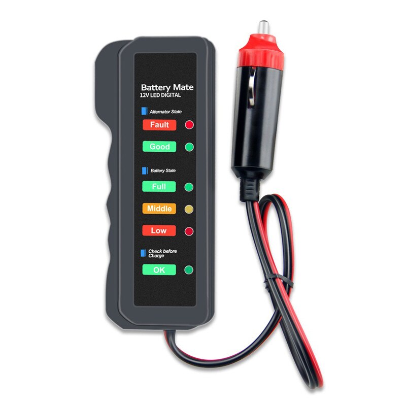 1PC 12V Car Battery Tester Cigarette Lighter Type AC Engine Quick Start Test Diagnostic Repair Tool